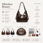 3-in-1 Leather Shoulder Bag