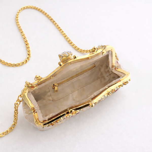 Red Flower Pearl Handbag