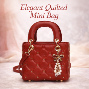 Pearl Charm Handbag - Red