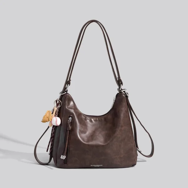 3-in-1 Leather Shoulder Bag