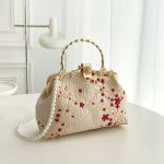 Red Flower Pearl Handbag