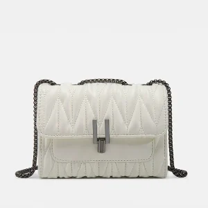 Classic Quilted Crossbody Handbag - White