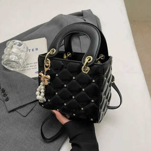 Quilted Pearl Charm Handbag photo review