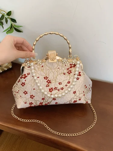 Red Flower Pearl Handbag photo review