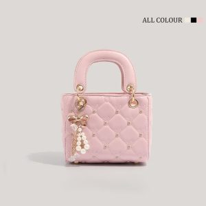 Pearl Charm Handbag - Pink