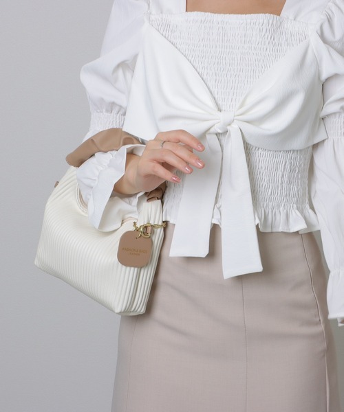 Retro Pleated Stripe Bag