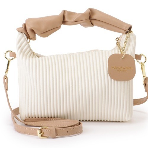 Retro Pleated Stripe Bag