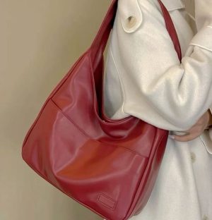 Minimal Soft Hobo Tote Bag