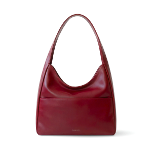 Minimal Soft Hobo Tote Bag - Red