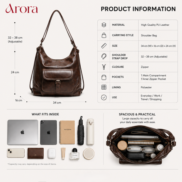 Slouchy Pocket Shoulder Bag