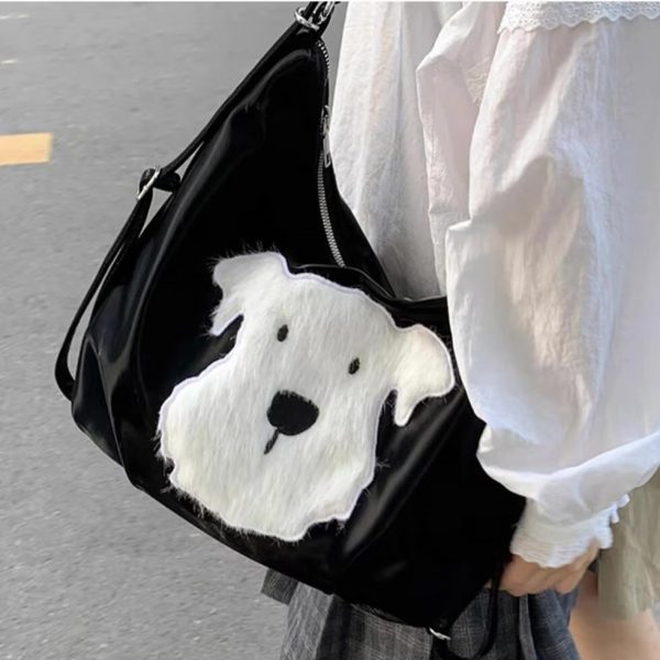 Soft Plush Puppy Shoulder Bag